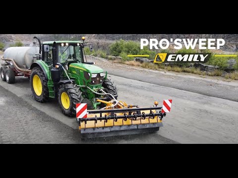 Balayeuse pousseuse industrielle Pro'sweep - adaptable sur relevage, télescopique et chargeuse - Emily avec système ABS_5