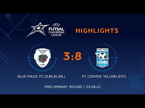 Blue Magic FC (IRL) - FC Cosmos (EST). UEFA Futsal Champions League. Highlights