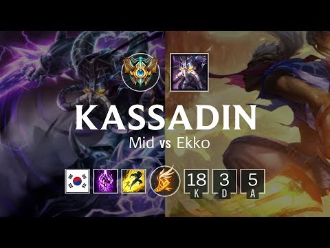 Kassadin Mid vs Ekko - KR Challenger Patch 8.20
