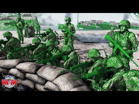 Can 1000 Soldiers Capture this Beach ? Army Men Beach Defence Battle Simulator