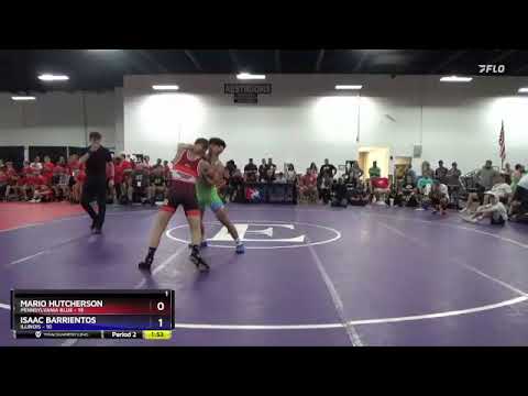165 Lbs Round 1 (8 Team) - Mario Hutcherson, Pennsylvania Blue Vs Isaac Barrientos, Illinois 9111