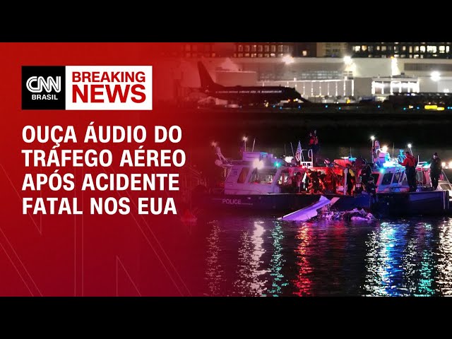 Ouça áudio do tráfego aéreo após acidente fatal nos EUA | BASTIDORES CNN