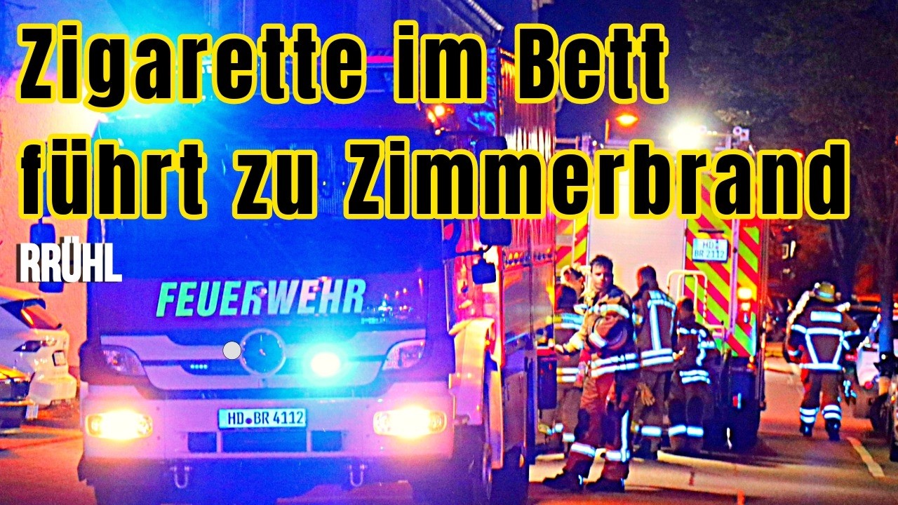 Zigarette Ursache für Brand in Brühl - Mann mit Verdacht auf Rauchgasvergiftung verletzt