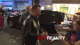 Bruce Springsteen with fans outside Broadway play on GTV Reality