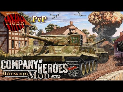 CoH Blitzkrieg Mod PvP _ 2 Elite Tigers - 3v3 Gameplay