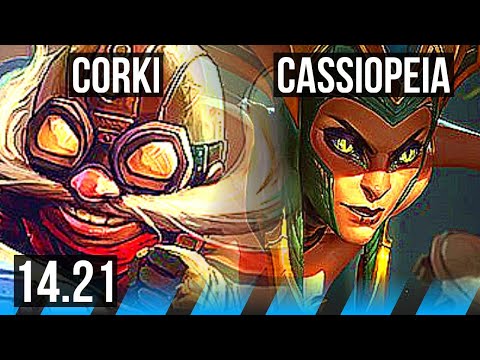 CORKI vs CASSIOPEIA (MID) | 4/1/3 | KR Diamond | 14.21