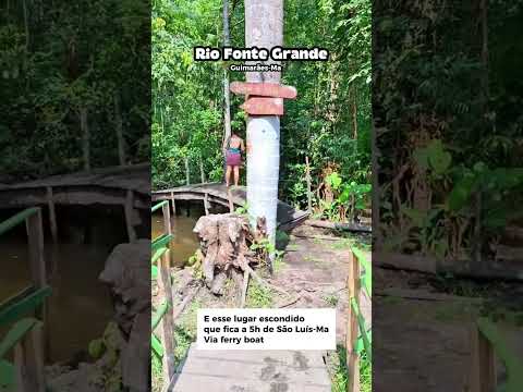 Beleza pura no Rio Grande, em Guimarães! 💧🌴 Um pedacinho do paraíso no coração do Maranhão! ☀️✨
