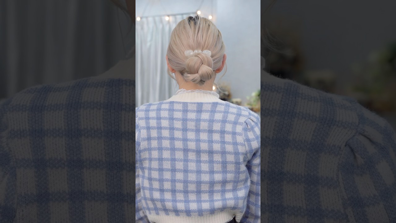 崩れないまとめ髪！#まとめ髪#お団子#ヘアアレンジ#セルフアレンジ