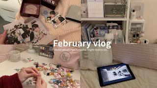 ［vlog］2月の日常ブイログ🏠一人暮らしの社会人オタク 大量のかわいいもの購入品紹介,シール帳＆めじるしアクセ収納,ガチャ活,新しい家具 etc..(sub)