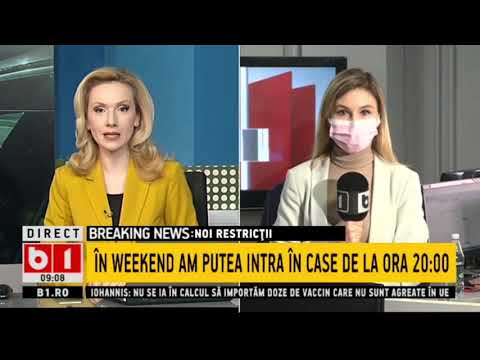 STRI B1 ORA 9.00 DIN 25 MARTIE 2021 - PESTE 300 MII DE PERSOANE VACCINATE CU ASTRAZENECA IN ROMANIA