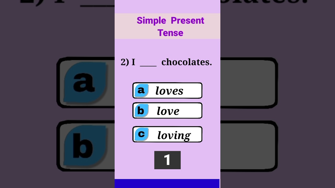 Simple Present Tense  | English Grammar quiz | #english #quiz #tenses #grammarquiz