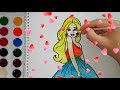 Раскраска для детей. БАРБИ.</p><p> BARBIE. Мультик-раскраска. Учим цвета.