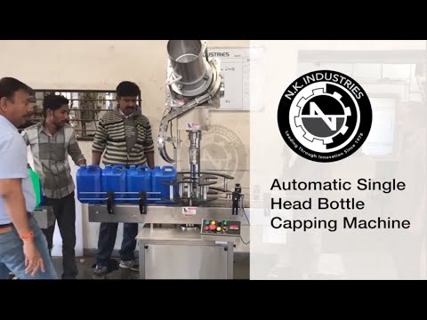Automatic Single Head Plastic Jerry Can Capping Machine