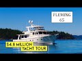 $4.8M - 2023 Fleming 65 Luxury Yacht Walkthrough Tour