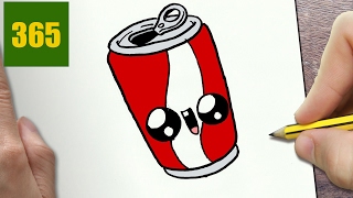 HOW TO DRAW A SODA CUTE, Easy step by step drawing lessons for kids
