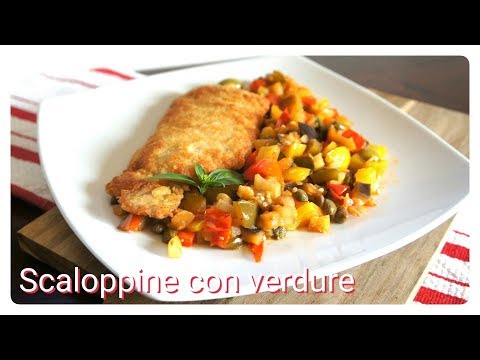 Scaloppine di maiale con verdure saporite
