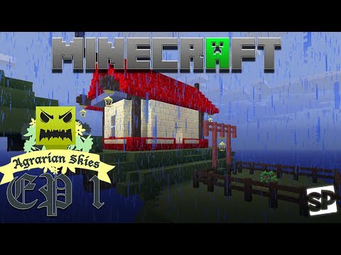 Minecraft - Agrarian Skies - EP 1 - Intro, Learning to Skyblock