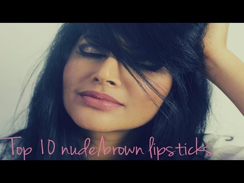 TOP 10 BROWN AND NUDE  LIPSTICKS FOR INDIAN SKIN | SHWETA VJ Video