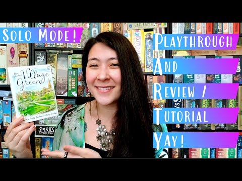 Village Green | Solo Board Game PaRTy!!! (Playthrough and Review/ Tutorial, yup!) 🌺