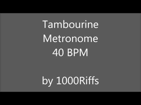 Tambourine Metronome 40 BPM - Beats Per Minute