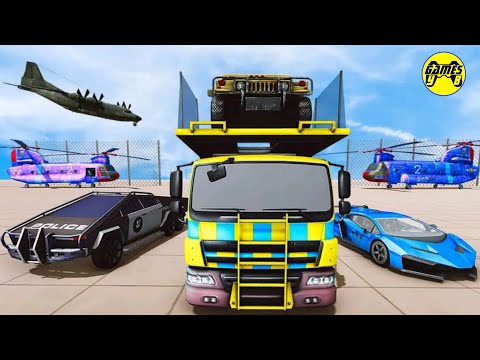 US Police Off-road Cop Car Transporter Driver #Part2 - Android Gameplay FullHD