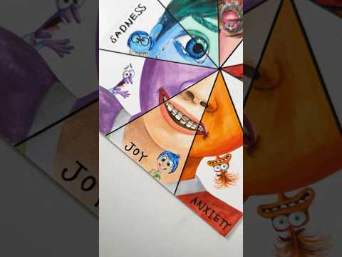 Drawing Riley Andersen from Inside Out 2 with the emotions of Fear and Anxiety😳😱