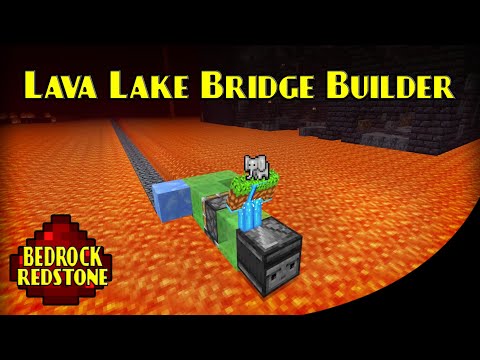 TheUniverseWithinArt - Basalt Bridge Builder Flying Machine | Minecraft Bedrock Redstone Tutorial | MCPE XBOX PS