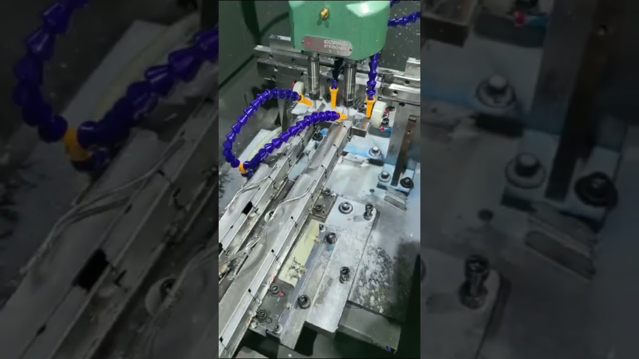 Fully automatic double linear feeding two pieces tapping machine #machine #cnc #factory #tapping