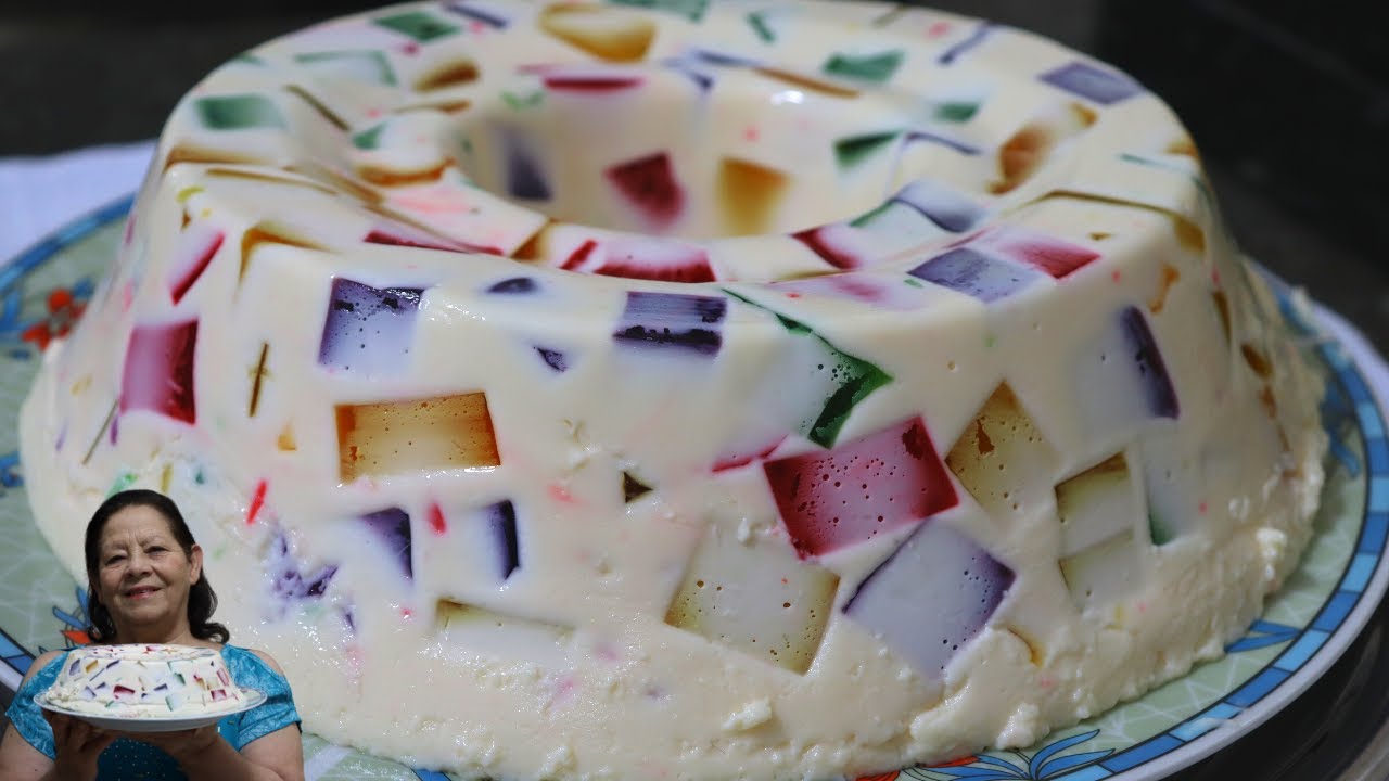 MOSAICO DE GELATINA COM LEITE EM PÓ - ESPECIAL DE NATAL
