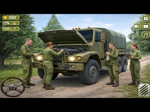 Army Truck Driving Cargo Games - US Offroad Army Truck Driving 3D 2025 - Andriod Gameplay