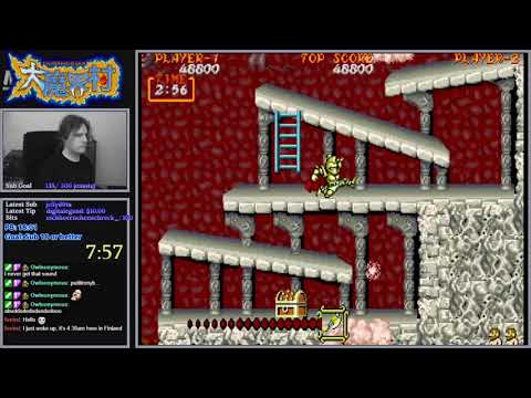 Ghouls 'n Ghosts (J) Arcade Axe-only speedrun in 17:36 [MiSTer FPGA, CPU Turbo ON]