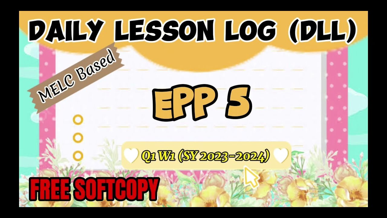 DLL EPP 5 | Q1-W1 | MELC Based | it's me Carmyy