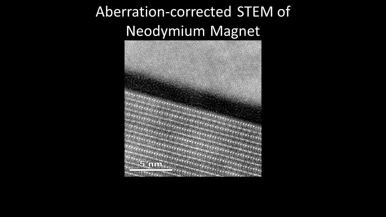[Materials] Aberration-corrected STEM of Neodymium Magnet