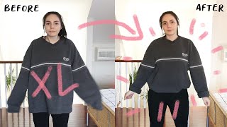 How To Resize A Sweater | Large to Small