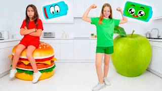 Nastya and her friend discover how to live healthily