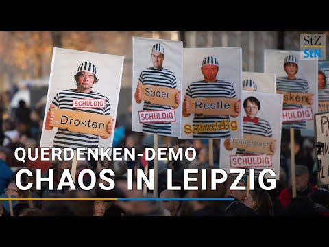 Corona-Proteste in Leipzig: Eskalation bei Querdenken-Demo