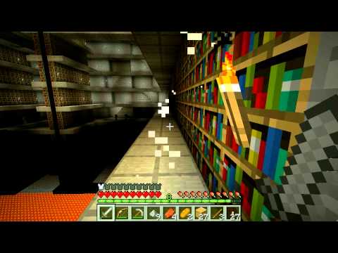 EPIC FIRE in Minecraft Library! Daracaex Spellbound Caves #6