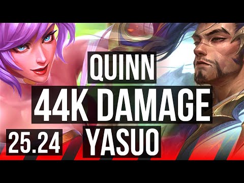 QUINN vs YASUO (TOP) | Good KDA: 25/4/7, 44K damage | EUW Master | 25.24