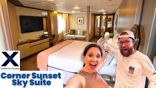 Celebrity Silhouette | Corner Sunset Sky Suite | Walkthrough & Amenities | Retreat Room 9301
