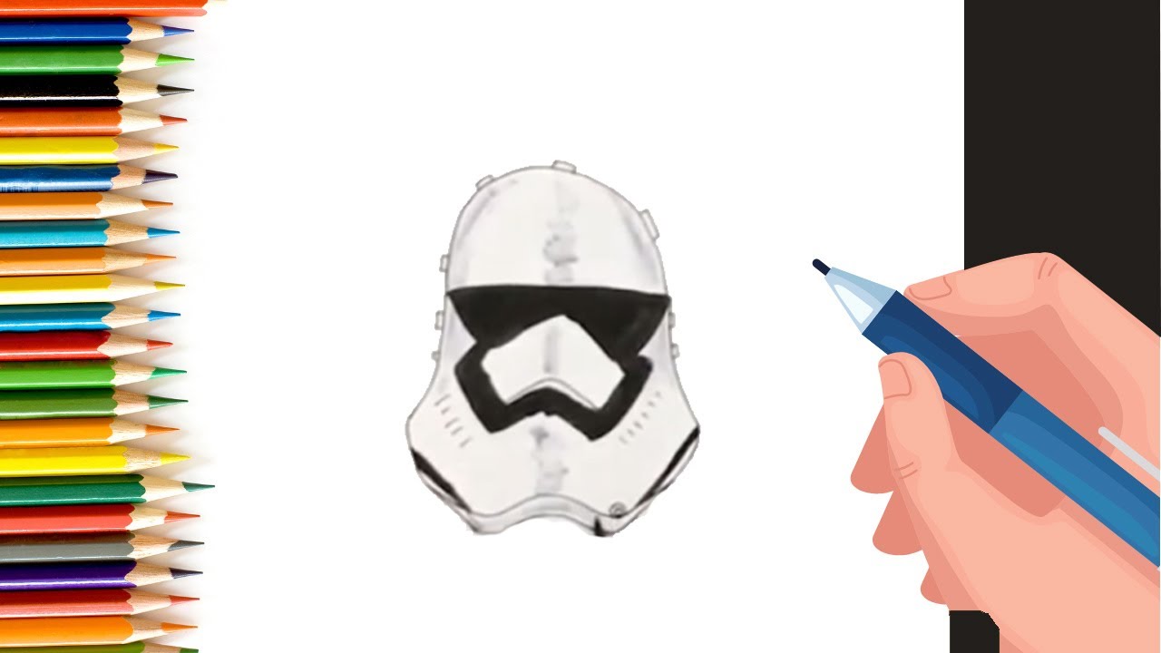 How to draw Storm Trooper Helmet