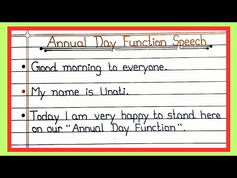 Annual Day Function Speech for Kids | Easy English Speech for Students | School Annual Day 2025
