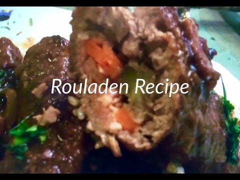 Rouladen Recipe Red Wine Sauce Gravy, Beef, Bacon, Tarragon Mustard