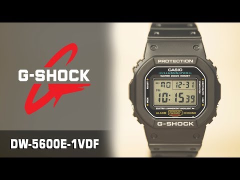 Casio G-Shock DW-5600E-1VDF Origin Digital Dial Black Resin Band-1