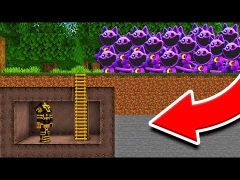 BASE SECRETA VS APOCALIPSIS DE CATNAP EN MINECRAFT ????