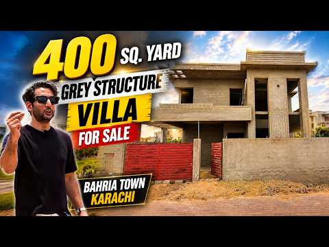 410 Sq. Yard Corner Villa in Bahria Town Karachi | Precinct 30 Grey Structure