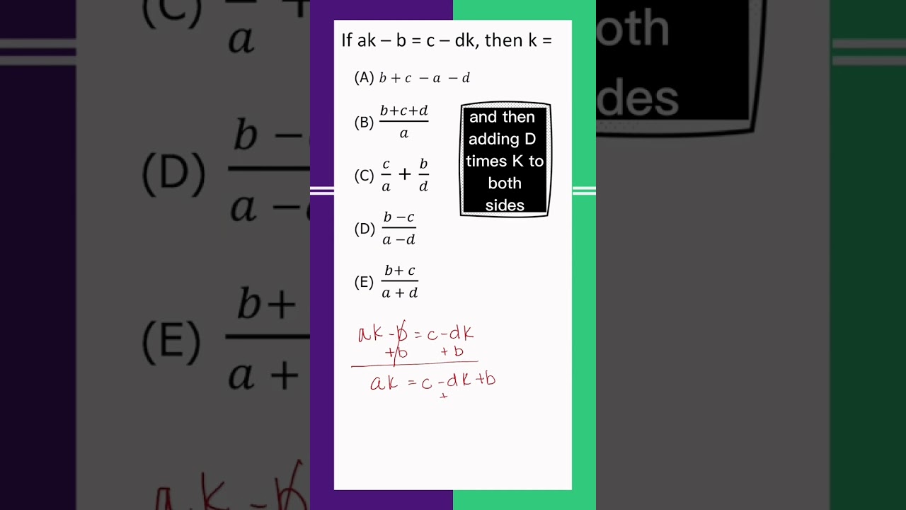 So, let's solve for K! Let's go! #shorts
