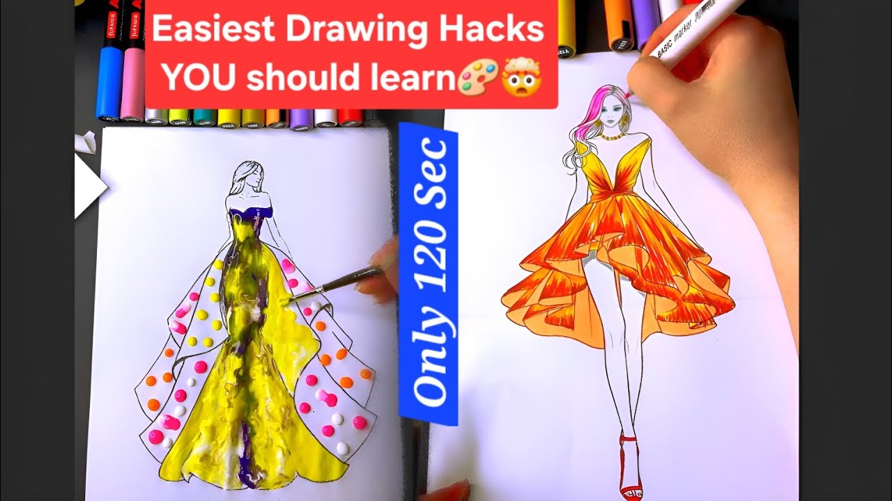 Easy girl Drawing | How to draw fashion design | Step by Step for Beginners 