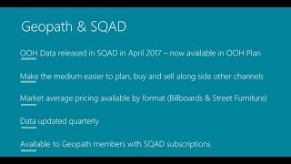 OOHOH | Geopath and SQAD - An Introduction to OOH Cost Data