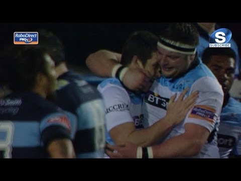 Mark Bennett Winning Try - Cardiff Blues v Glasgow Warriors 15th February 2014