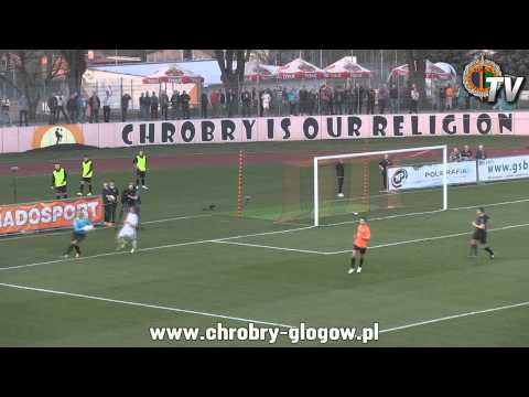 11.04.2015 skrót meczu Chrobry Głogów - Zagłębie Lubin 0-0